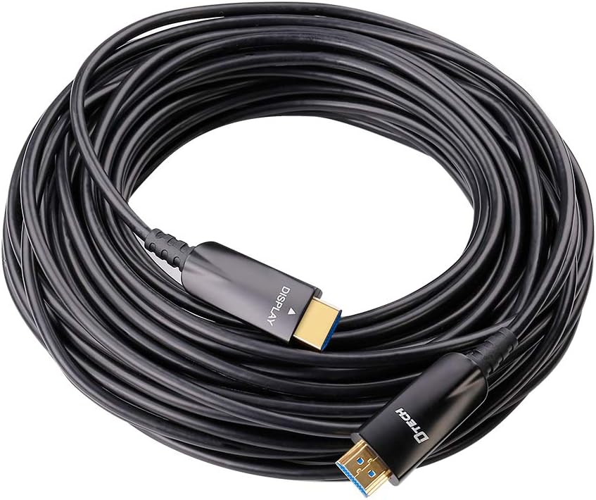 50m Fiber Optic HDMI Cable 4K 30Hz 1080p 60Hz Black P452560