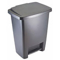 Gray 8.25-Gallon Step-On Trash Can with Lid S545121