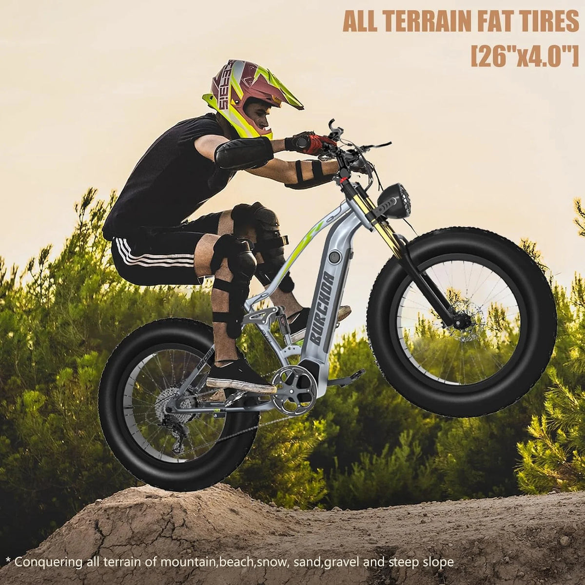 26" Fat Tire Full Suspension Electric Bike O907853