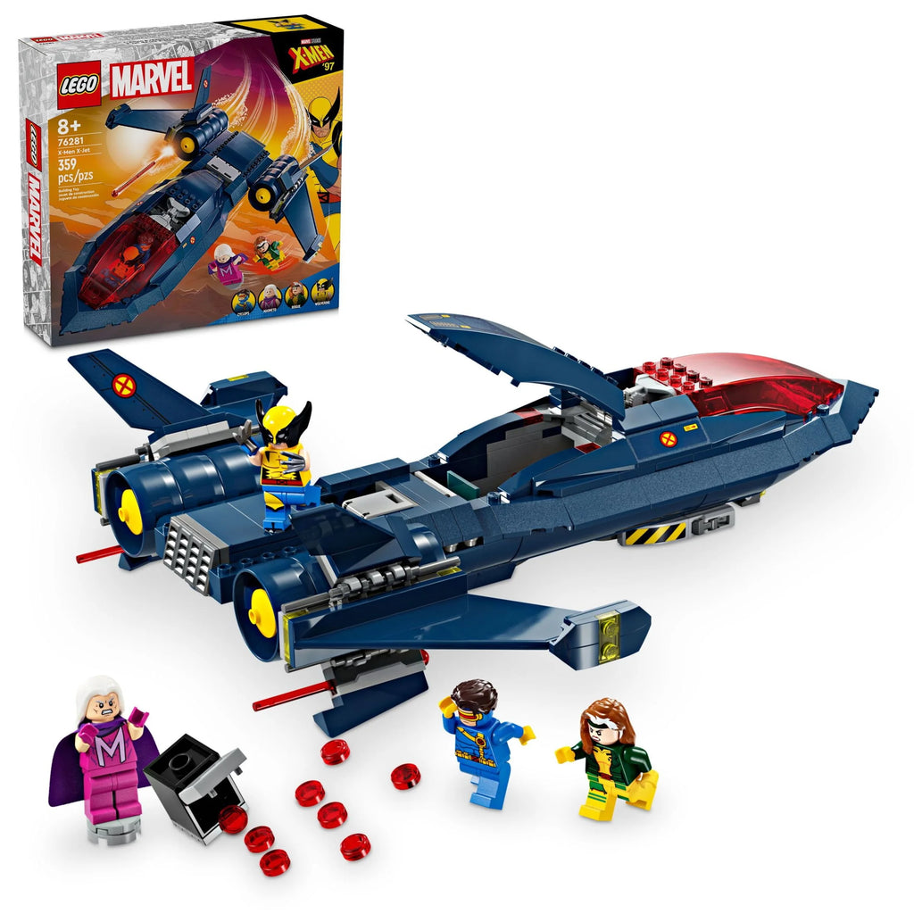 X-Jet Toy Plane Model Building Kit with 4 Minifigures C28998