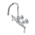 Wall Mount Clawfoot Tub Faucet Polished Chrome K209