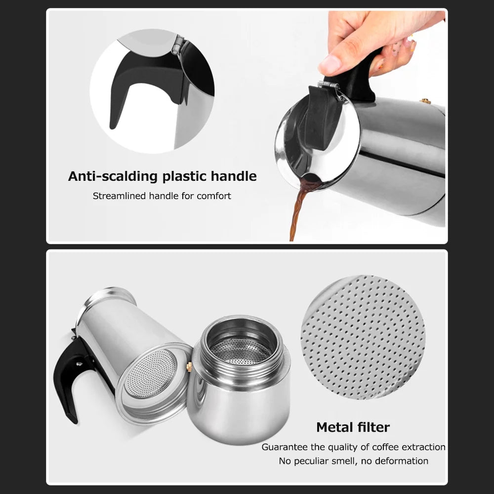 Stainless Steel Electric Mocha Coffee Maker A821