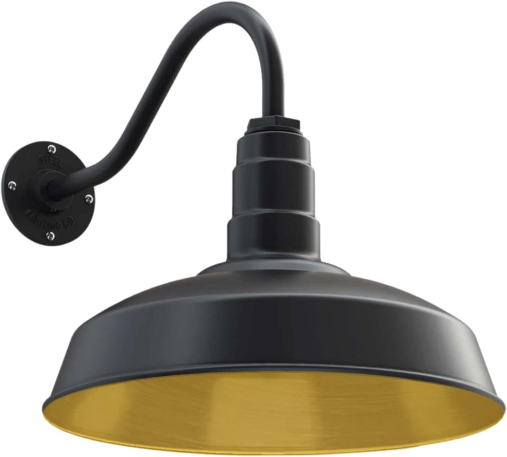 16 Dome Gooseneck Outdoor Wall Mounted Barn Light B196