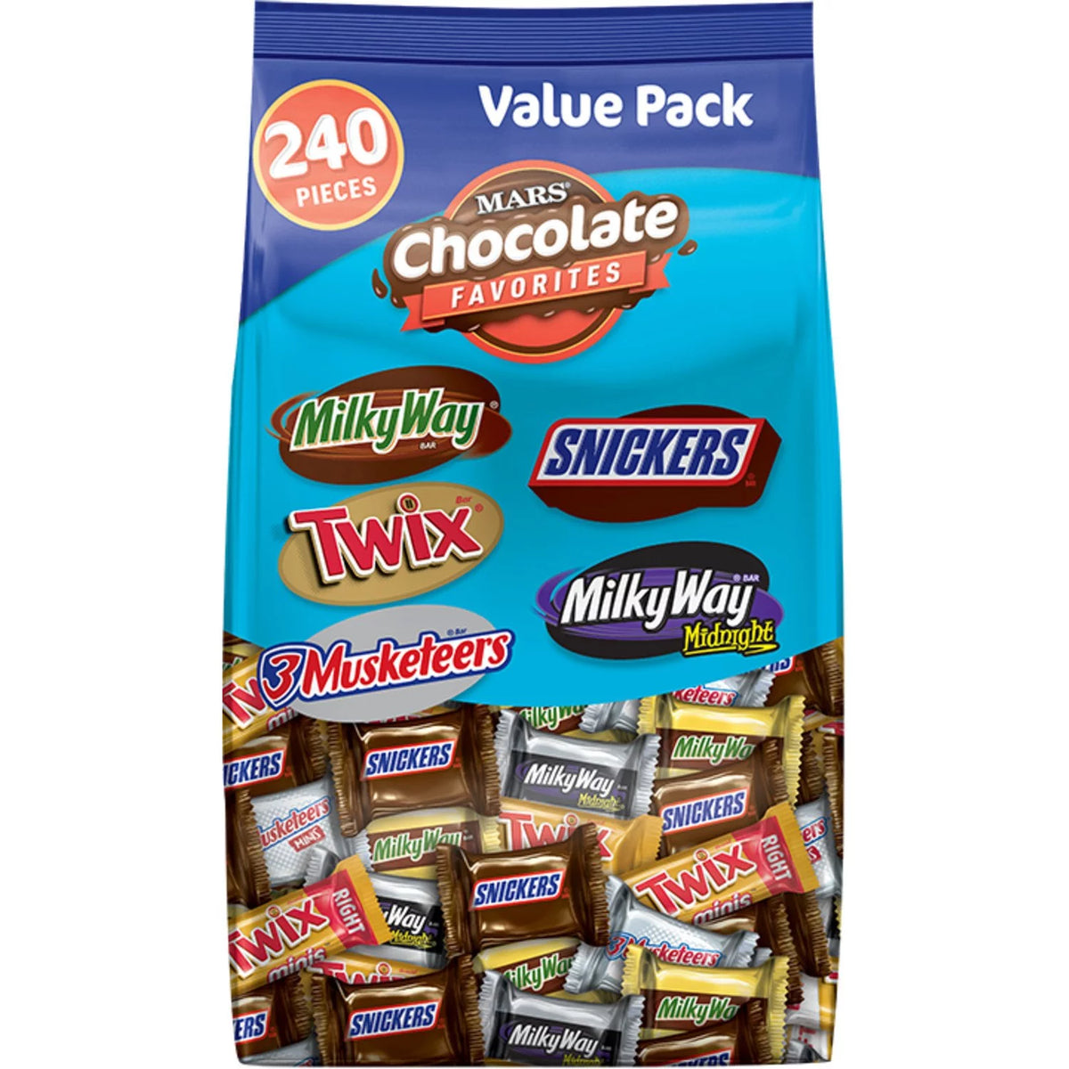 240 Count Mixed Chocolate Bars Minis O493940