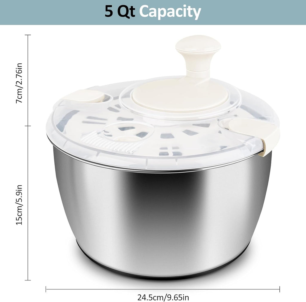 Stainless Steel Salad Spinner (5Qt) S834831