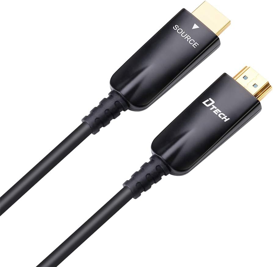 50m Fiber Optic HDMI Cable 4K 30Hz 1080p 60Hz Black P452560