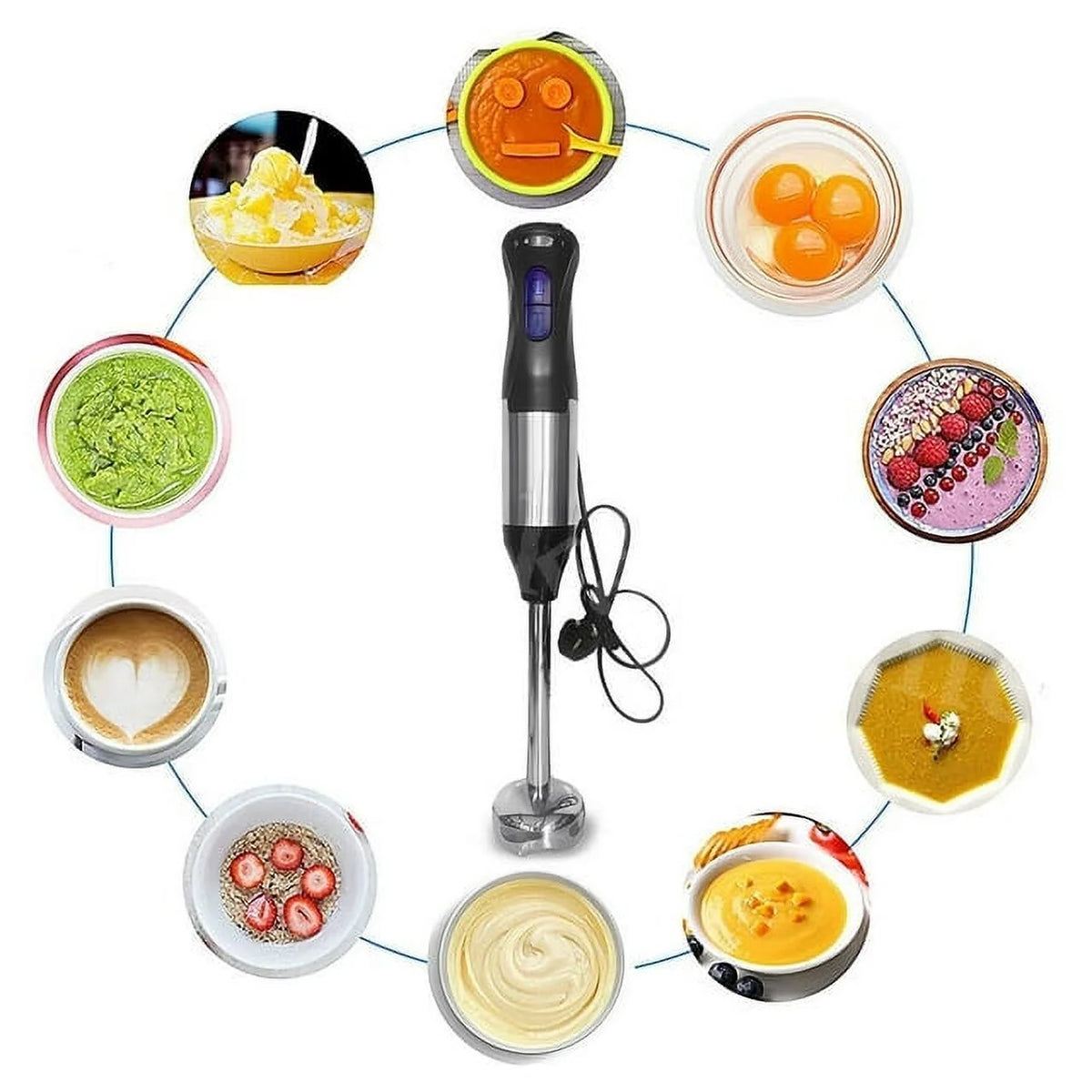 1000W 4-in-1 5-Speed Immersion Hand Blender K6356
