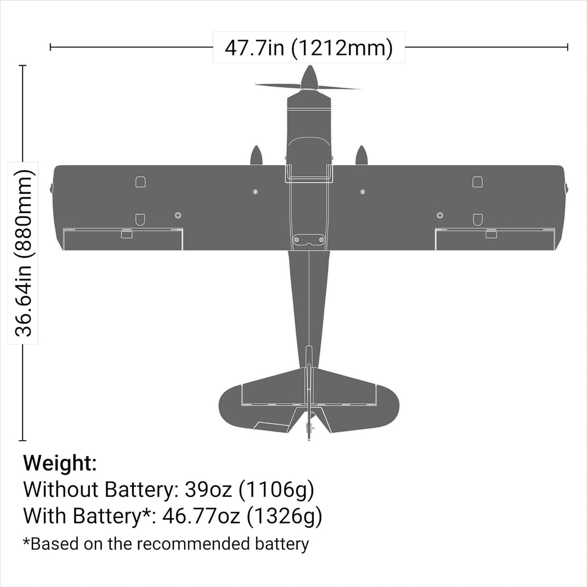 RC Airplane Decathlon 1.2m with Smart PNP W9558