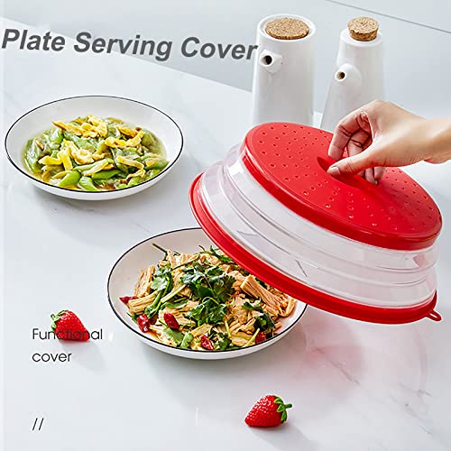 Collapsible Microwave Lid, 10.5 inches Plate Cover with Hook Hole, BPA Free P7928