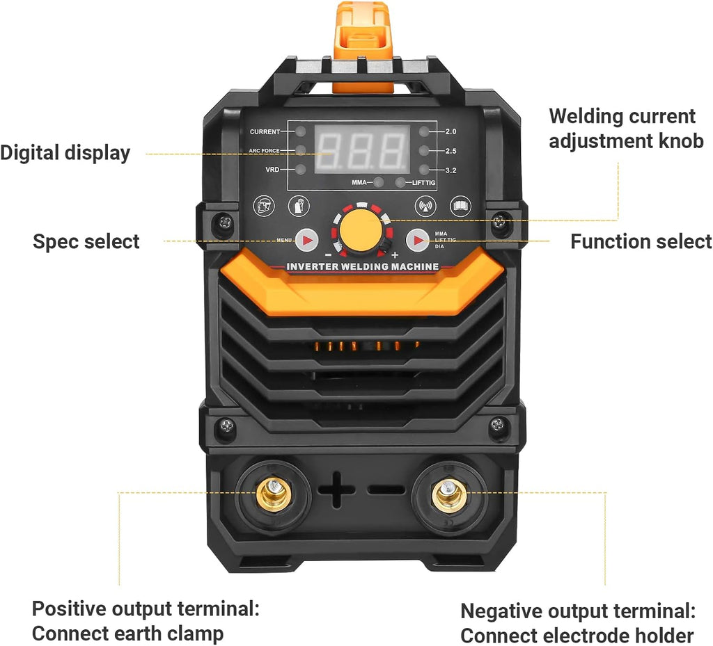 160A Stick ARC Welding Machine with Electrode Holder and Work Clamp L5515