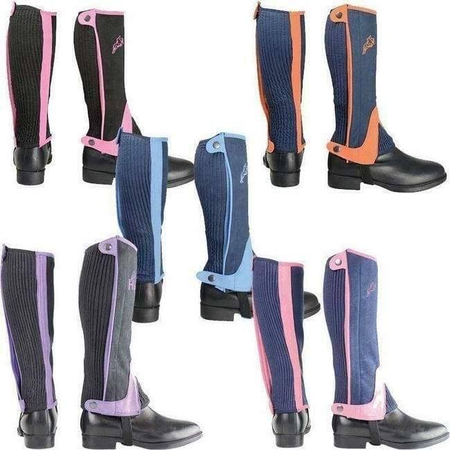 Two Tone Childrens Half Chaps C293