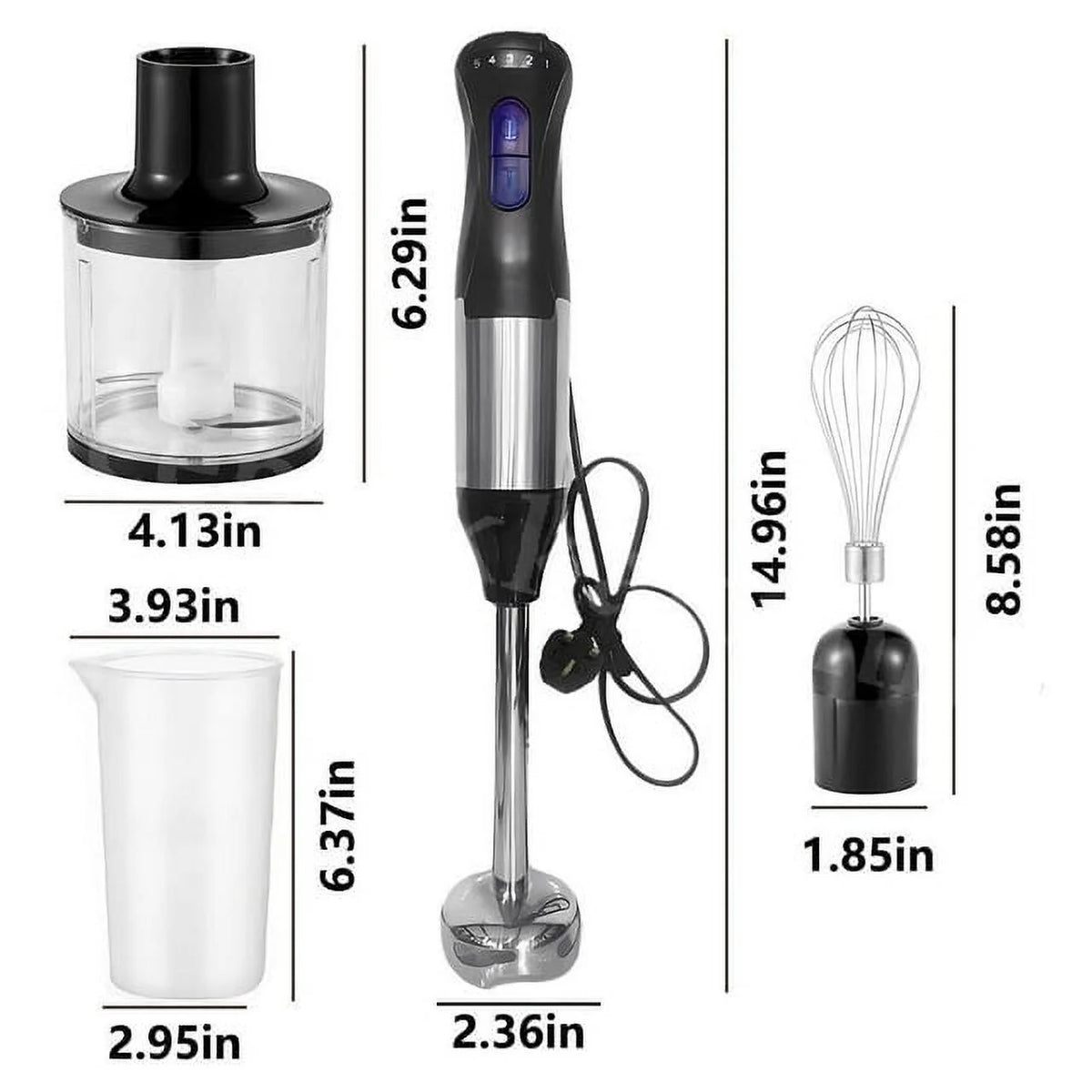 1000W 4-in-1 5-Speed Immersion Hand Blender K6356