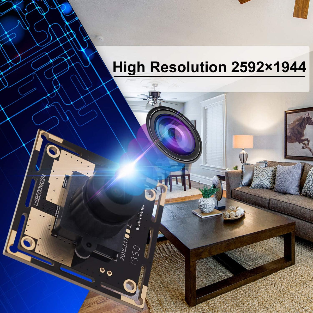 5 Megapixel USB Camera Module with CMOS Sensor F97618