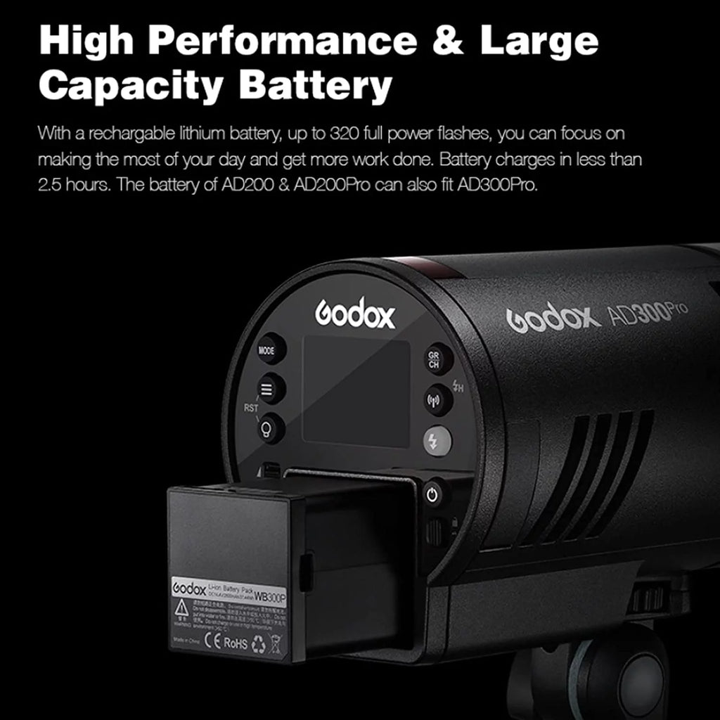 300W TTL Outdoor Flash with Bi-Color Modeling LED E201
