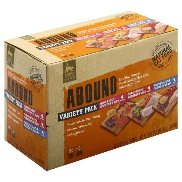12 Count 3 oz Natural Wet Cat Food Pouches Variety Pack Y30233