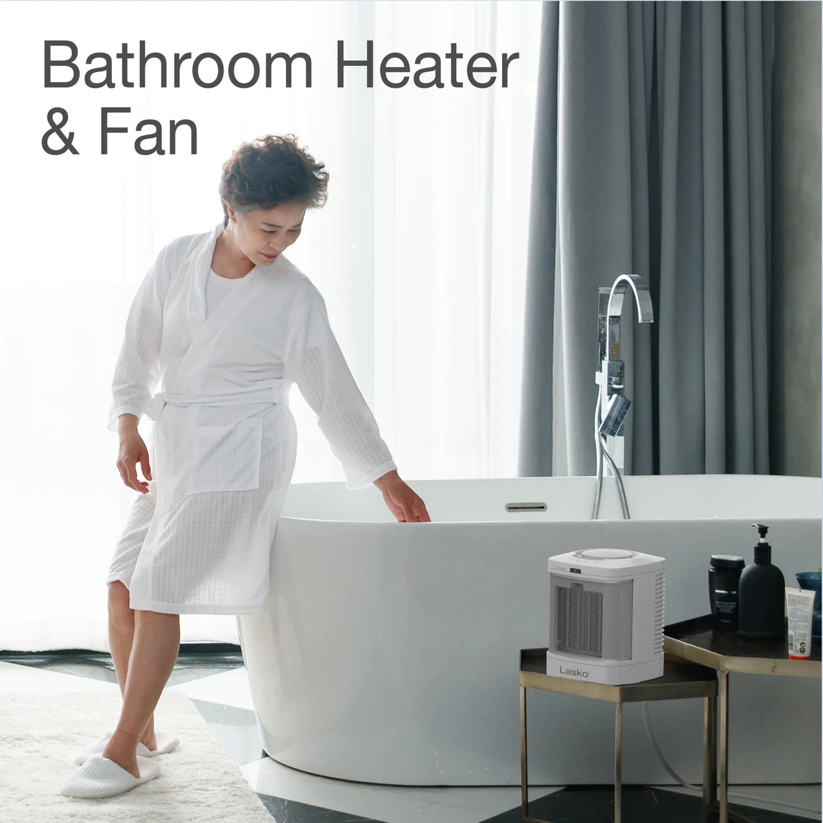 8" 1500W White Space Heater B302556