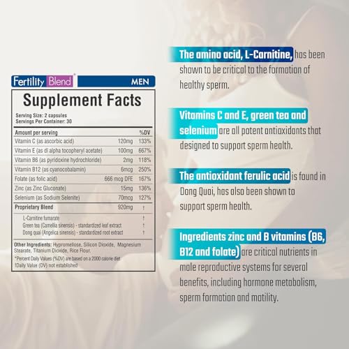 Male Fertility Supplements - 60 Capsules W95947