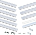 10Pack 6.6FT U Shape LED Aluminum Channel System with Clear Lens Cover I9717