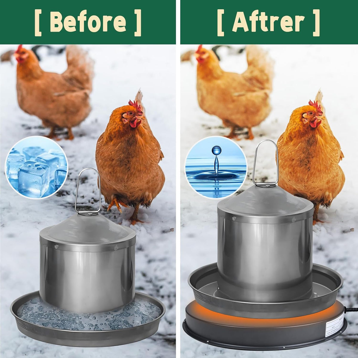 15IN 125W Heated Chicken Waterer Base with Thermostat T154988