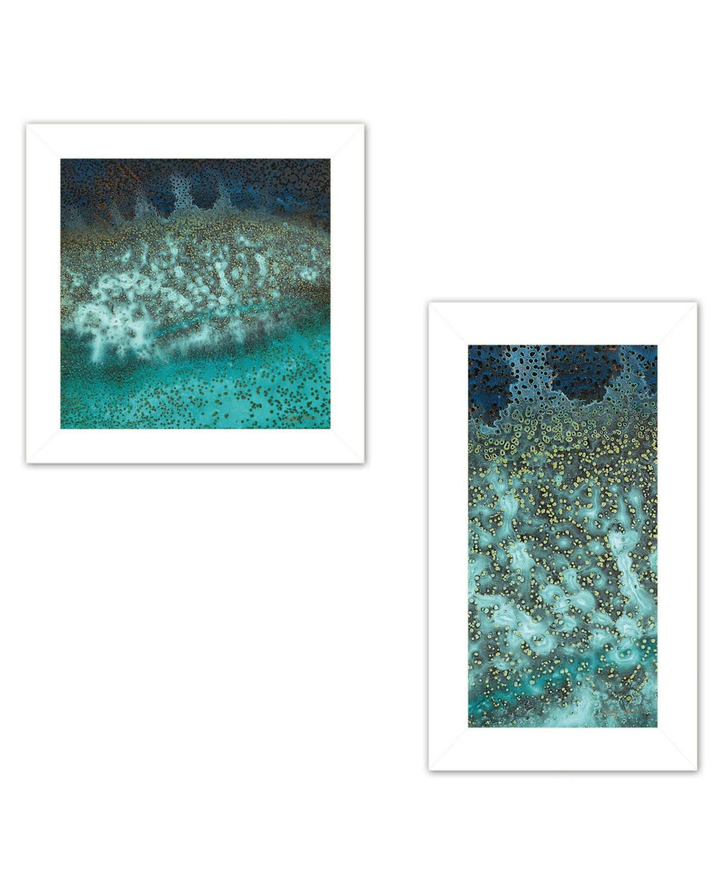 Abstract Waves 2 Piece Vignette White Frame F906779