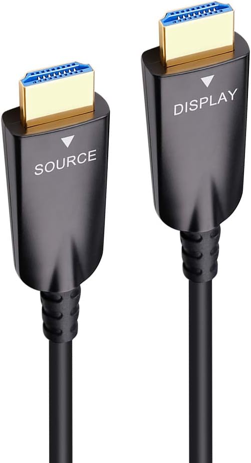 50m Fiber Optic HDMI Cable 4K 30Hz 1080p 60Hz Black P452560