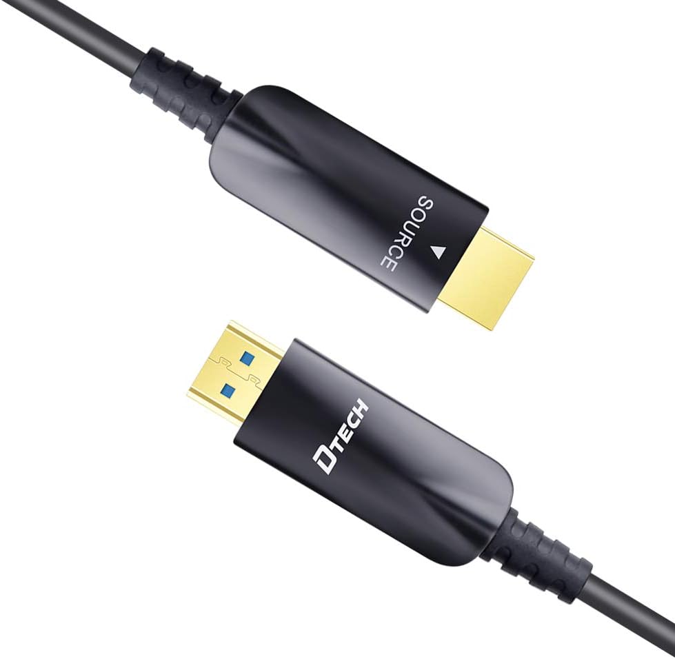 50m Fiber Optic HDMI Cable 4K 30Hz 1080p 60Hz Black P452560