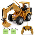 Remote Control Excavator Toy 4WD 5 Channel 1:24 RC Construction Excavator with LED Light I88481