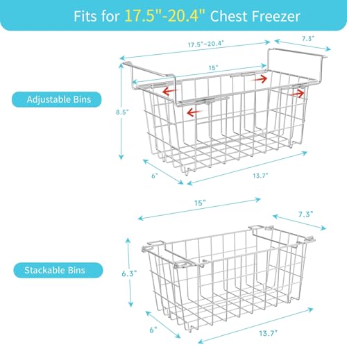 Stackable Freezer Organizer - Expandable Bin*1 + Stackable Bins*2 O497