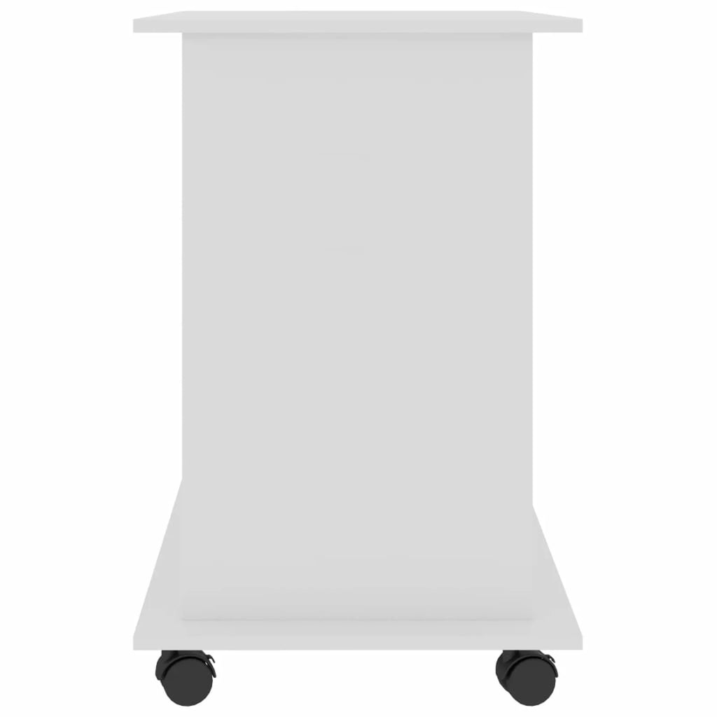 White Engineered Wood Computer Desk with Keyboard Tray 31.5 x 19.7 x 29.5 Inches P880828