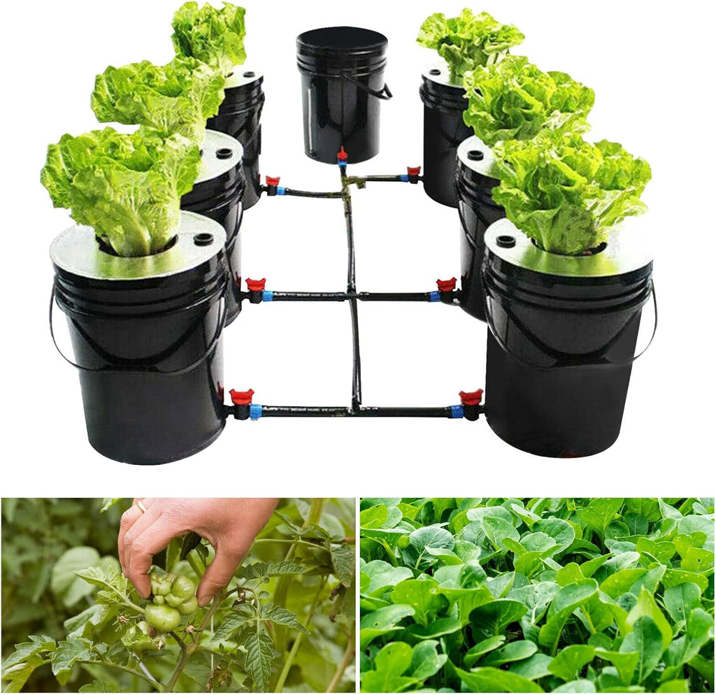 7 Bucket 5 Gallon Deep Water Culture Hydroponic System L911952
