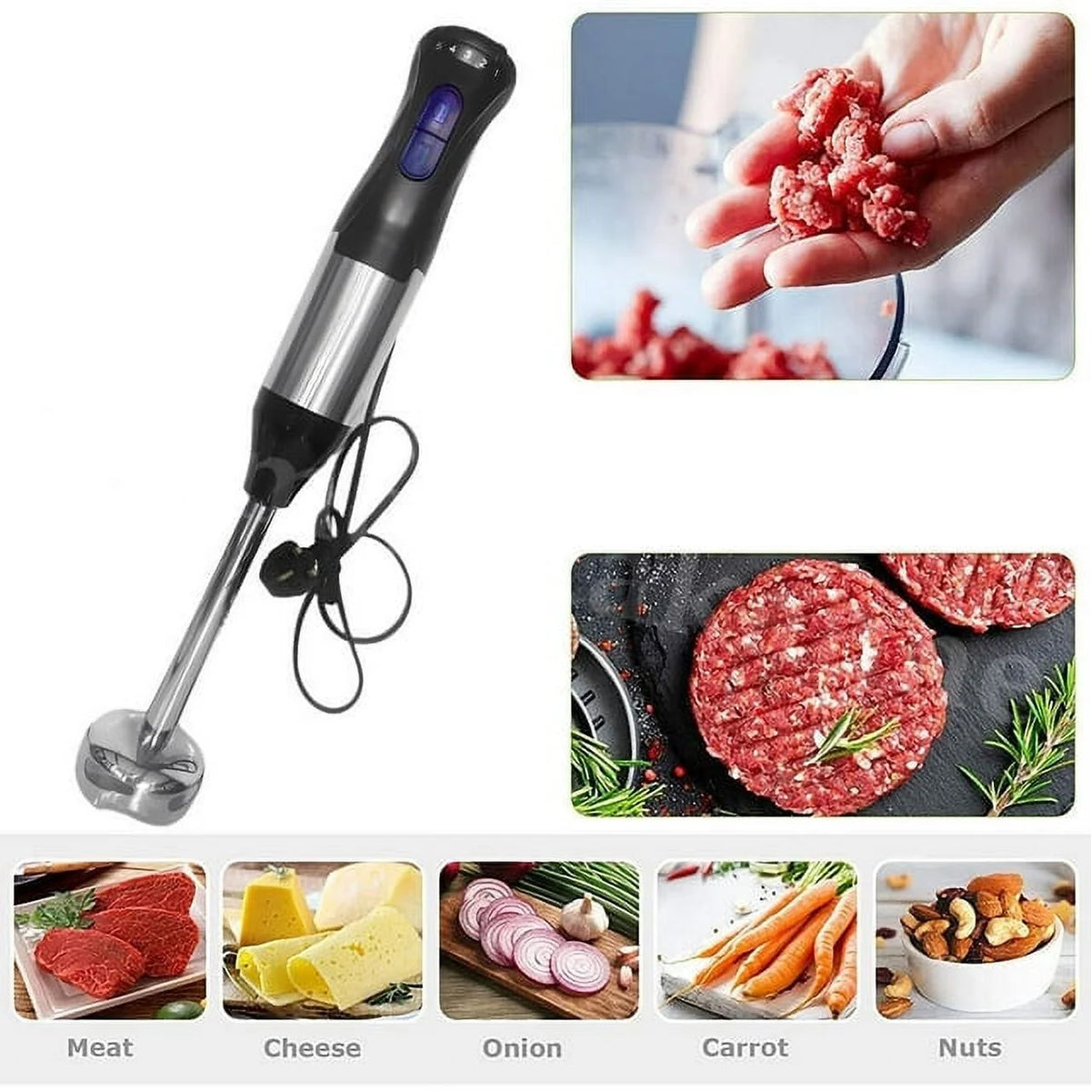 1000W 4-in-1 5-Speed Immersion Hand Blender K6356
