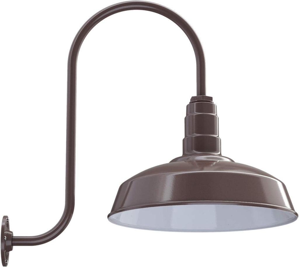 16 Dome Gooseneck Outdoor Wall Mounted Barn Light B196
