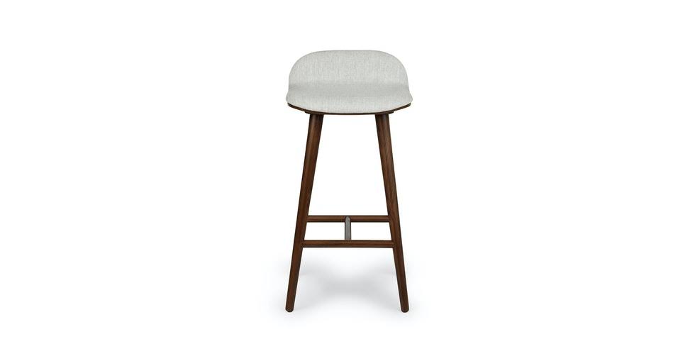 Gray Fabric Counter Stool with Walnut Legs C714853