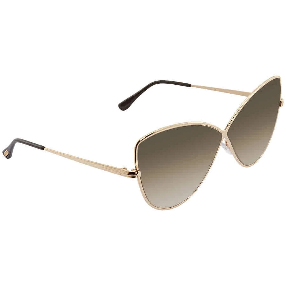 Shiny Rose Gold Gradient Brown Sunglasses H35055