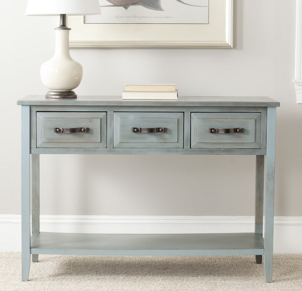 Rustic Console Table with 3 Drawers W423