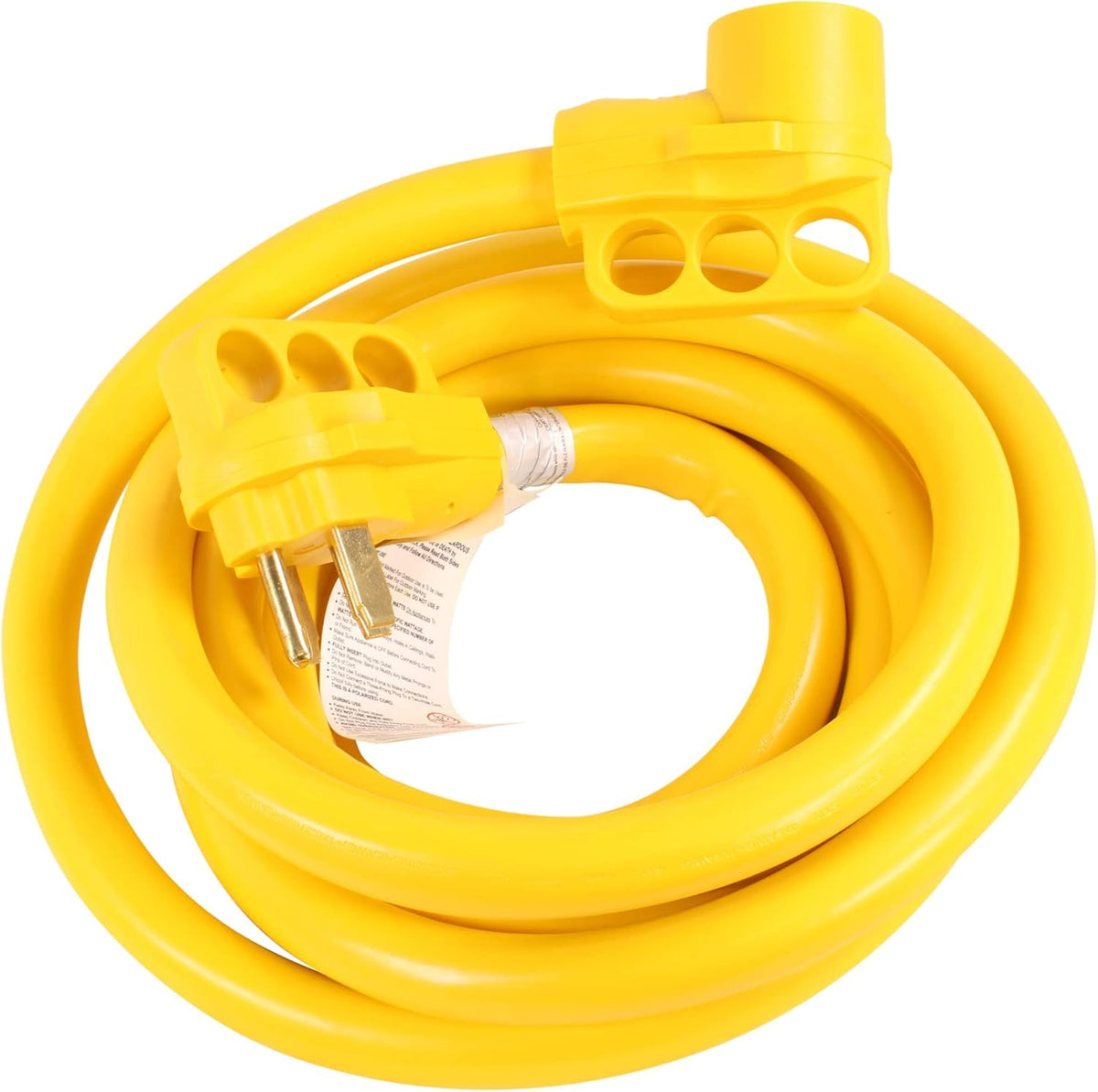 50A RV Power Extension Cord, Safety Yellow, 15 Feet H420975