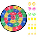 Safety Dart Board Toys Practice Target Sticky Ball Shooting Toy Interactive Prop Party Game Supplies (30cm, 6pcs Sticky Ball and 6pcs Darts) N133