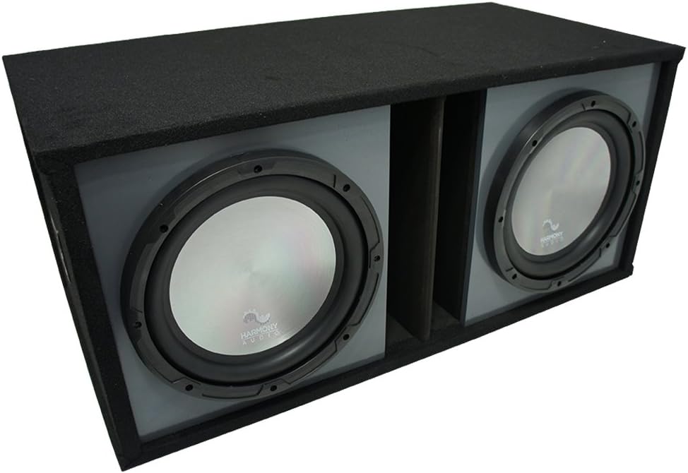 Dual 12 Subwoofer Bundle with Ported Sub Box Enclosure I8450