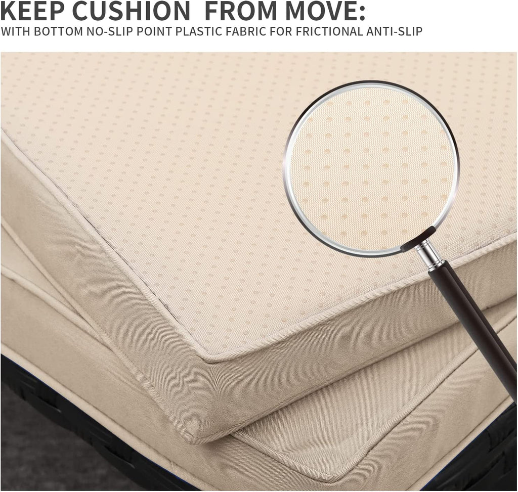 3-Piece Outdoor PE Rattan Patio Conversation Sofa Set R635514