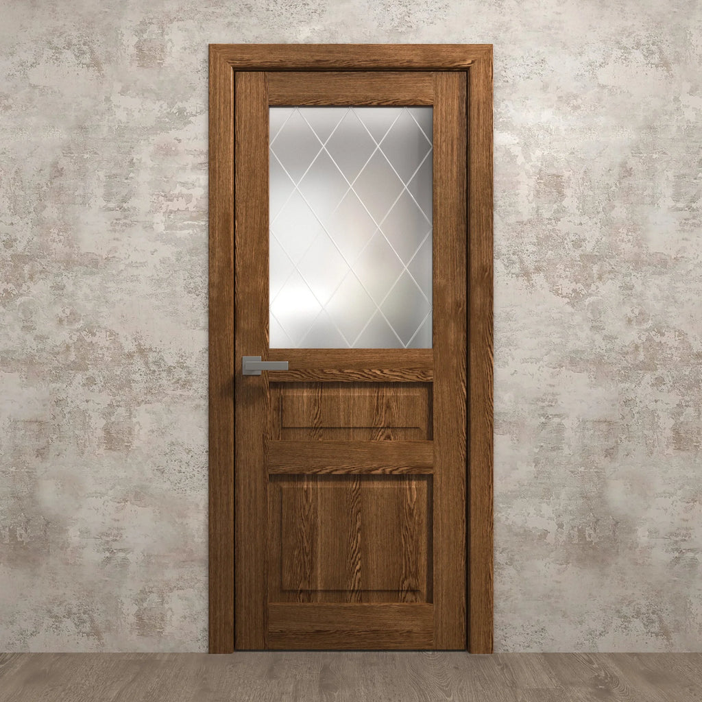 Cognac Oak Solid French Door 18 x 80 inches E82620