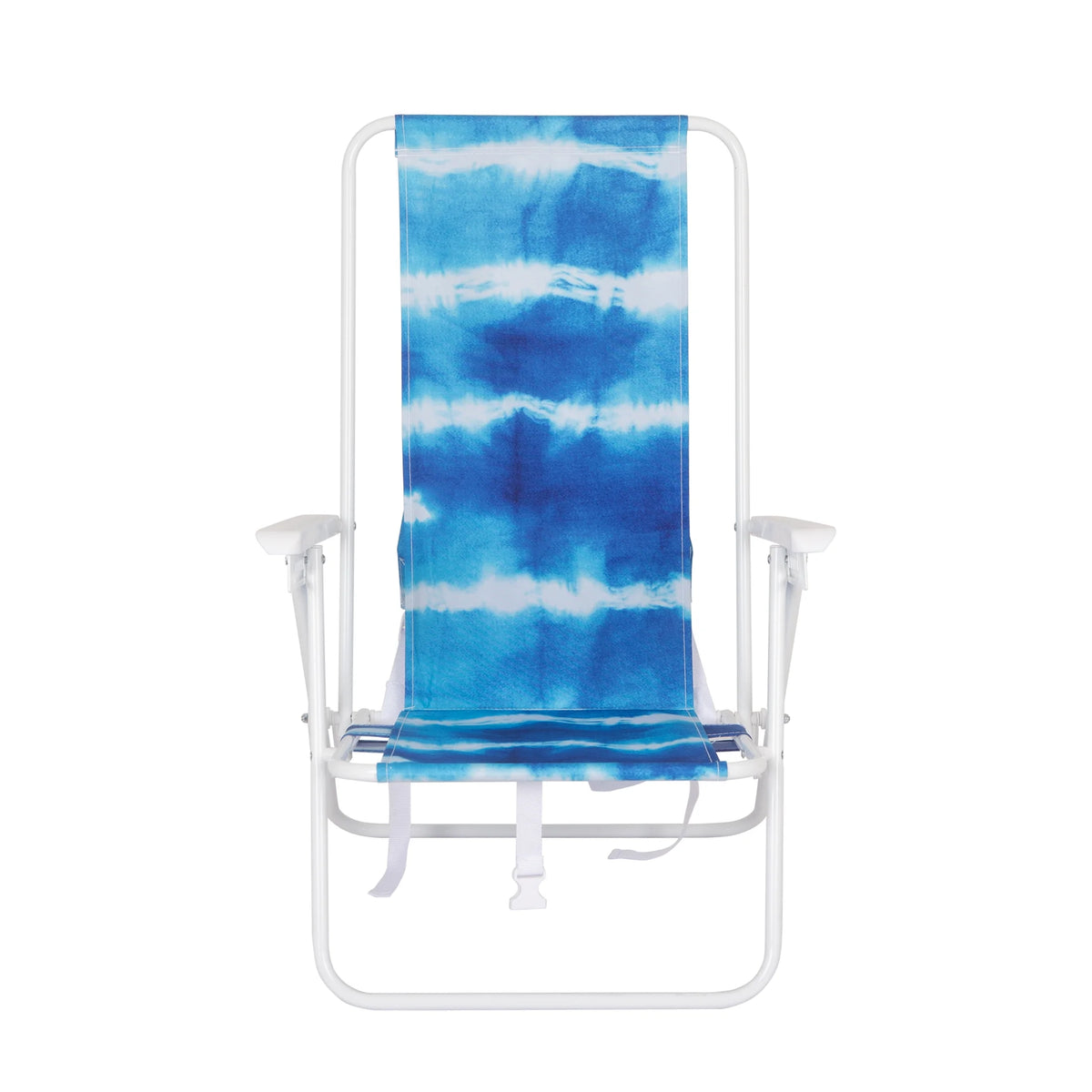 Blue High Back Reclining Backpack Beach Chair Q561