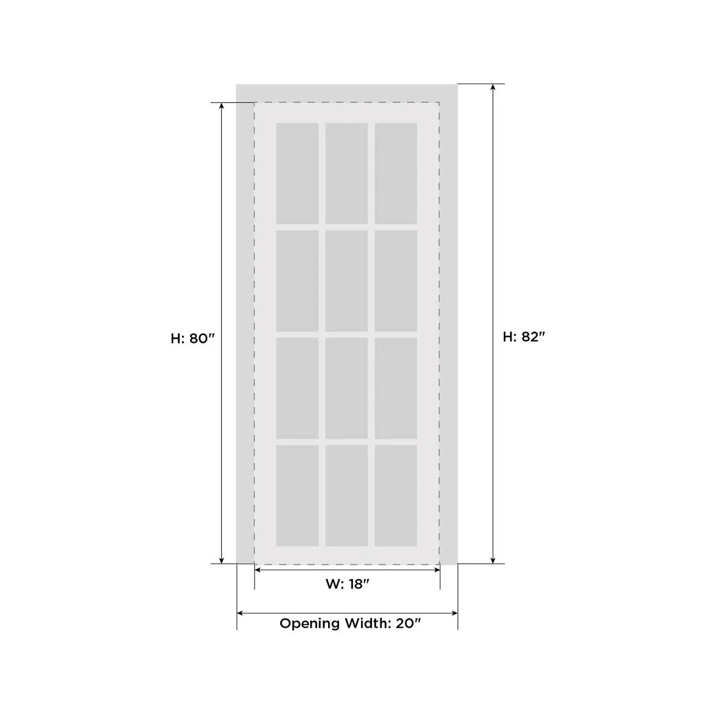 Cognac Oak Solid French Door 18 x 80 inches E82620