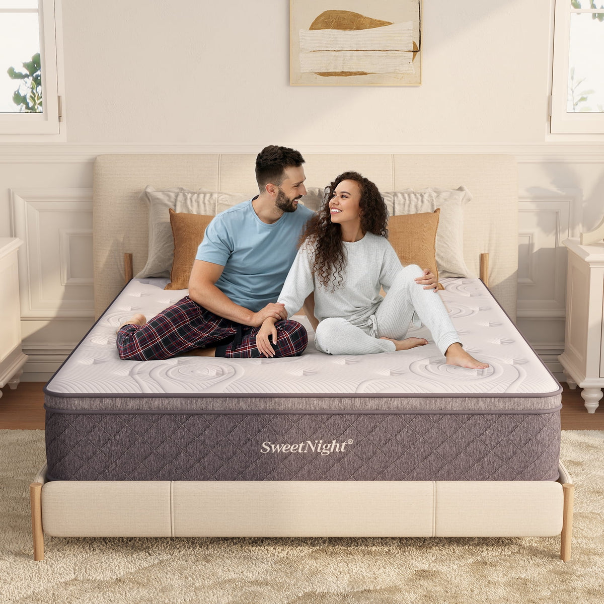 10 Memory Foam Pocketed Spring Hybrid Mattress Queen Size C104300