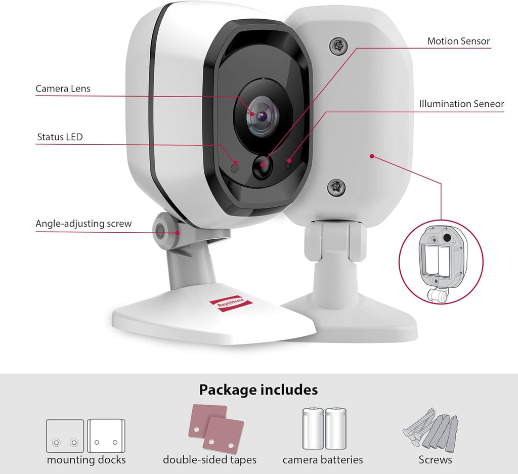 Wireless Night Vision Camera, IP56 120° View, 1080p, 1 Battery Powered D24158