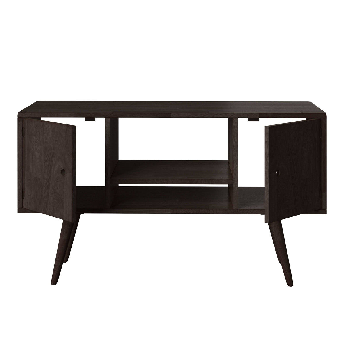 Brown Wood Entertainment Cabinet with Doors K28040