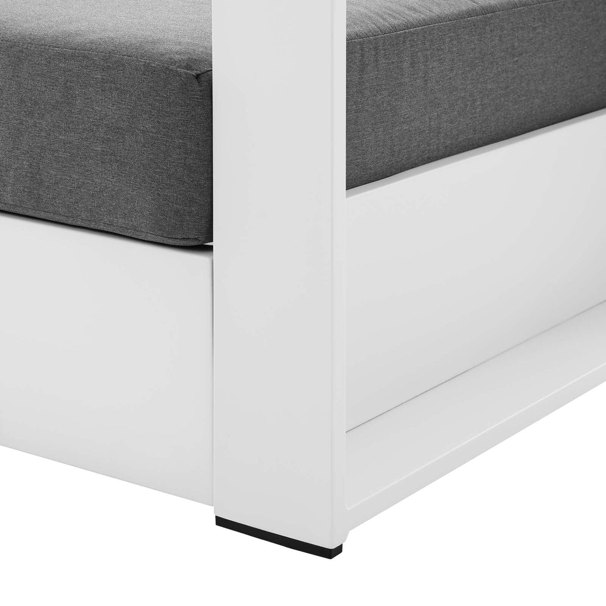 White Powder-Coated Aluminum Armchair T6148
