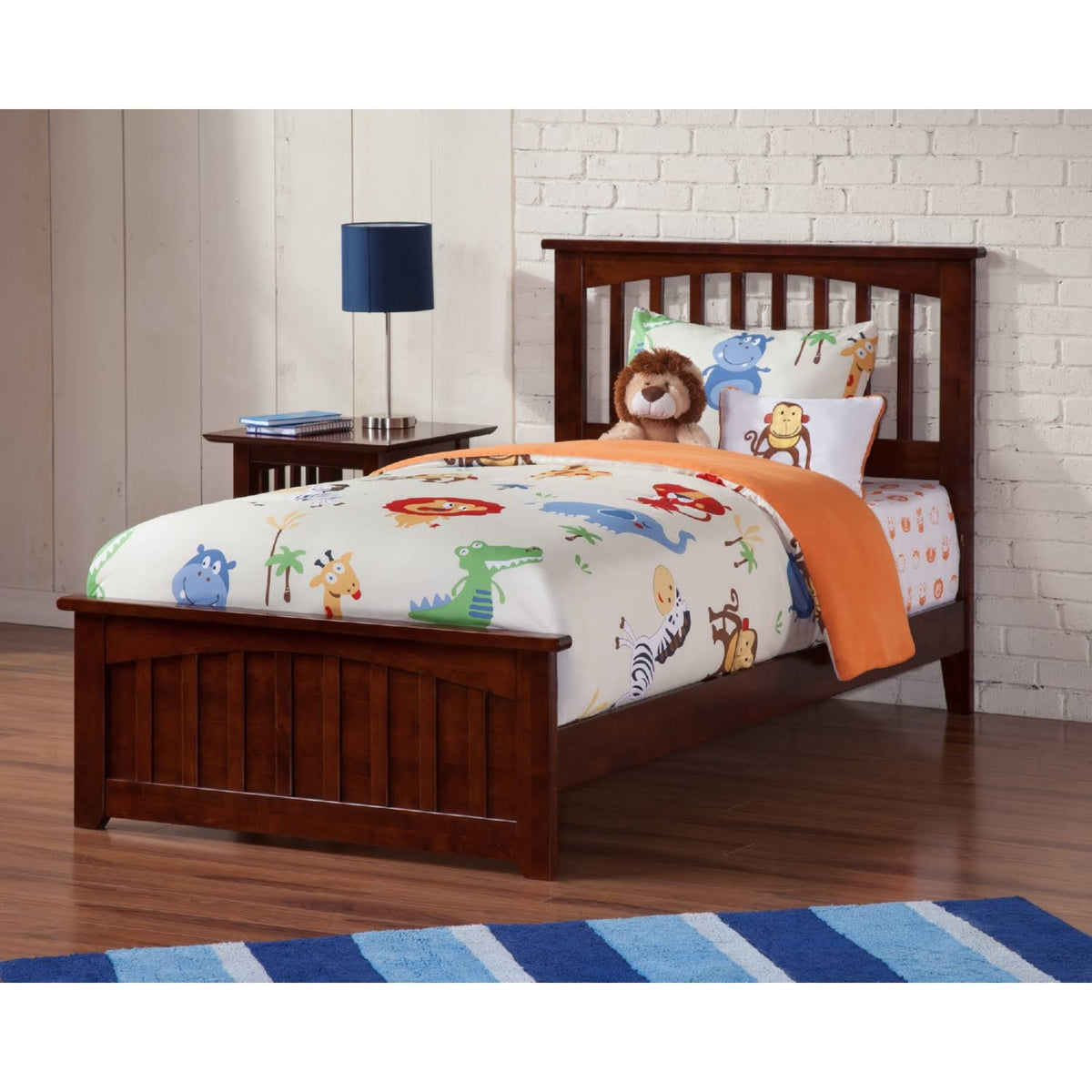 Walnut Twin XL Bed Footboard W36886