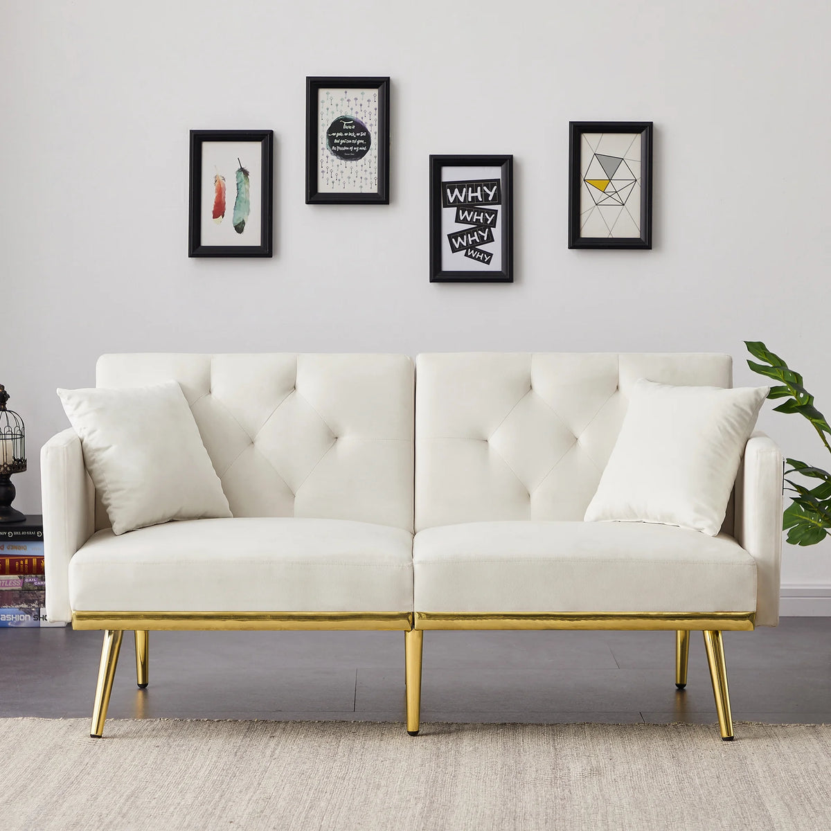 White Sofa Bed F95686