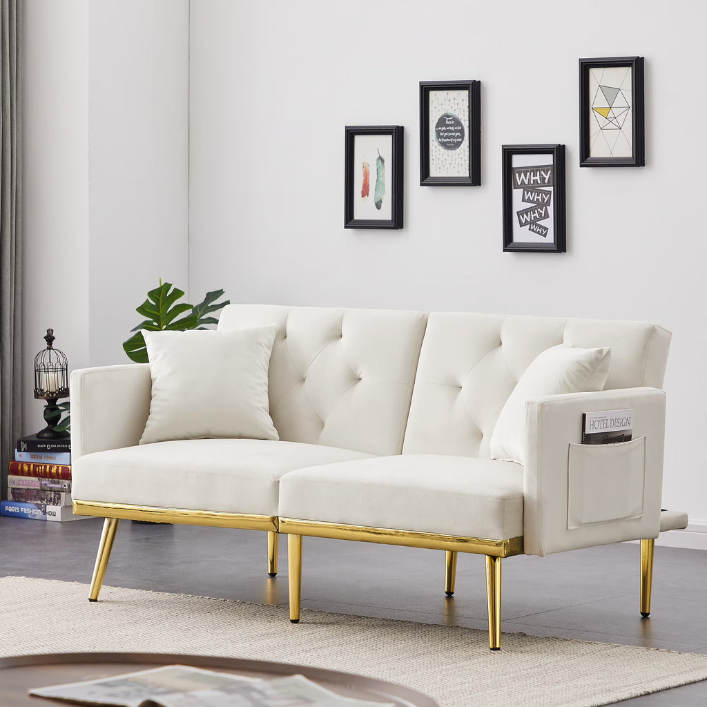 White Sofa Bed F95686
