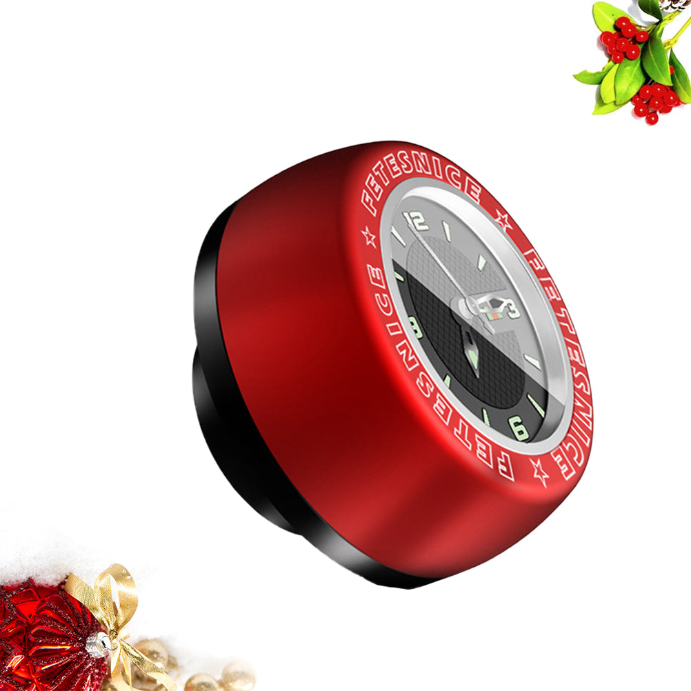 Waterproof Luminous Headset Stem Watch Computer Bike Vehicle Clock Cycling Head Parts Timepiece (Red) Q61027